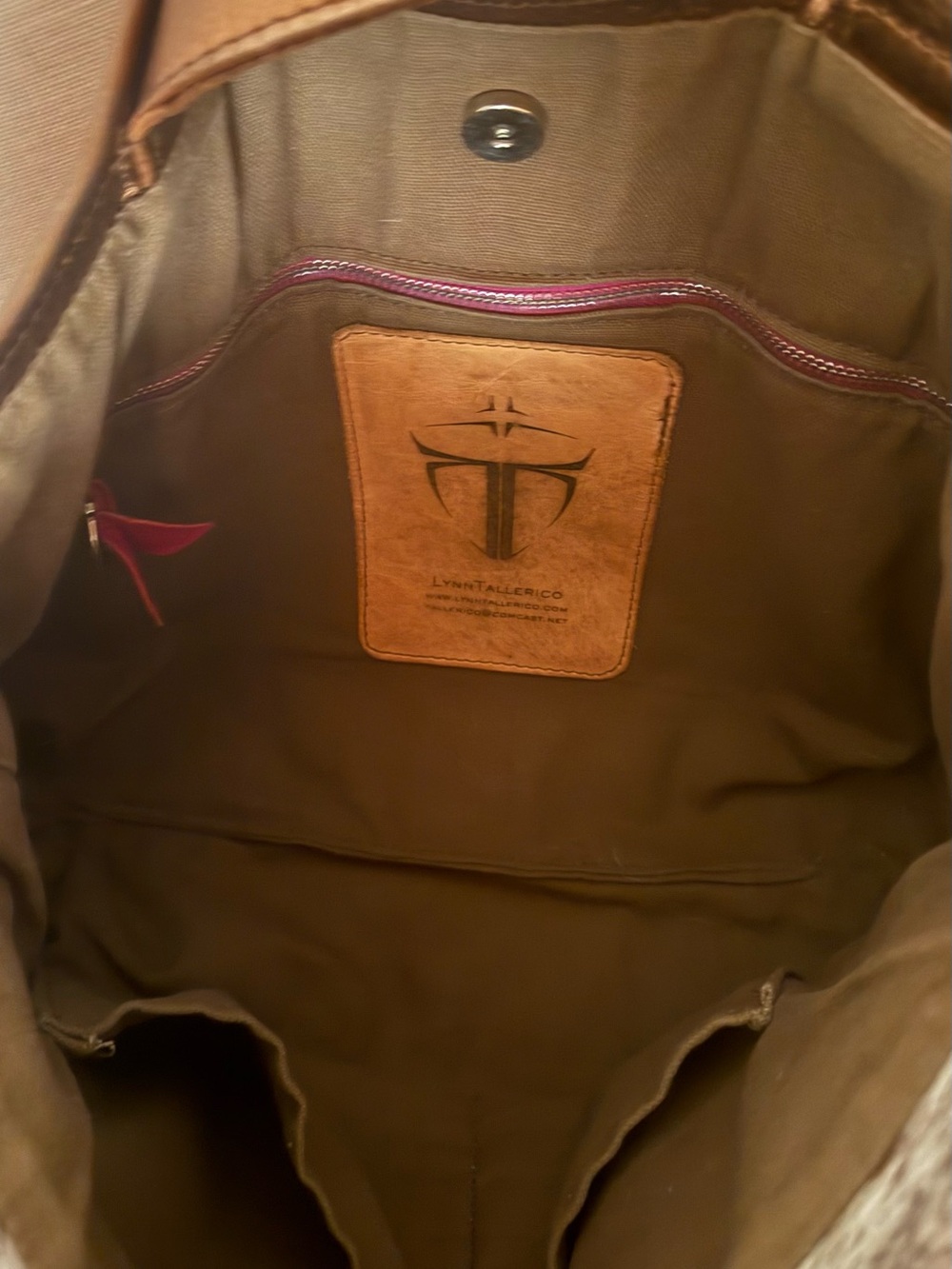 Lynn Tallerico Metallic Bronze Star Haircalf Tote Bag - Picture 3 of 3